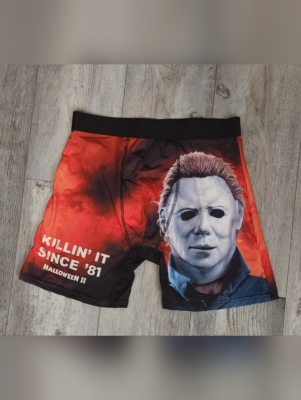 Graphic Red & Black Boxer Briefs - Halloween II "Killin' It Since '81"